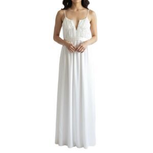 NWT Ramy Brook “Becky” satin corset gown in ivory  Size 0